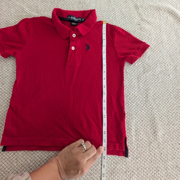 U.S. Polo Assn. Kids Classic Red Polo Shirt Like New - Picture 2 of 4
